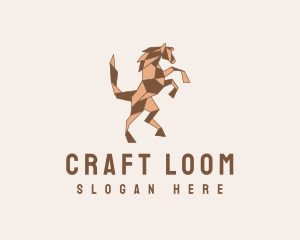 Horse Origami Craft logo design