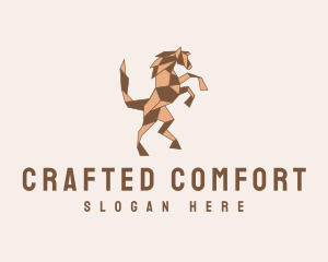 Horse Origami Craft logo design