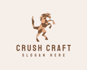 Horse Origami Craft logo design