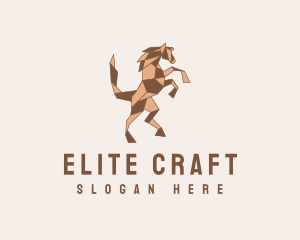 Horse Origami Craft logo design