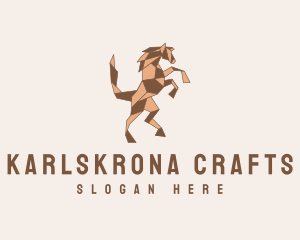 Horse Origami Craft logo design