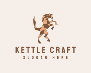 Horse Origami Craft logo design