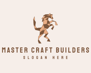 Horse Origami Craft logo design