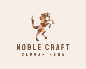 Horse Origami Craft logo design