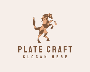 Horse Origami Craft logo design