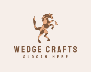 Horse Origami Craft logo design