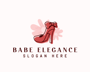 Elegant Flower Stiletto logo design