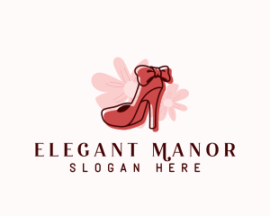 Elegant Flower Stiletto logo design