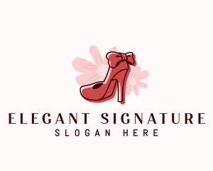 Elegant Flower Stiletto logo design