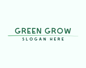 Green Business Underline logo design