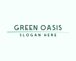 Green Business Underline logo design