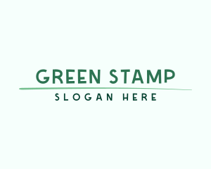 Green Business Underline logo design