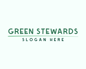 Green Business Underline logo design