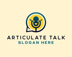 Microphone Talk Podcast logo design