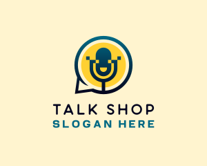 Microphone Talk Podcast logo design