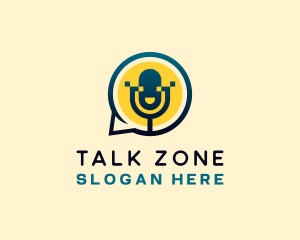 Microphone Talk Podcast logo design