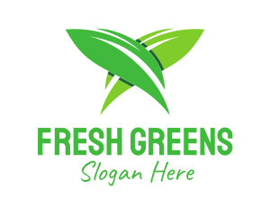 Green Leaves Nature logo design