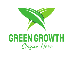 Green Leaves Nature logo design