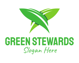 Green Leaves Nature logo design