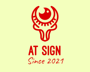 Red Ox Zodiac Sign logo design