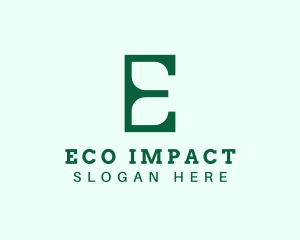 Green Environment Letter E logo