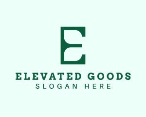 Green Environment Letter E logo design