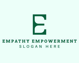 Green Environment Letter E logo design