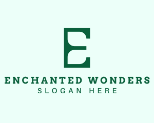 Green Environment Letter E logo design