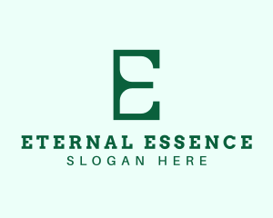 Green Environment Letter E logo design