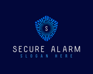 Technology Security Shield logo design