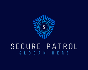 Technology Security Shield logo design