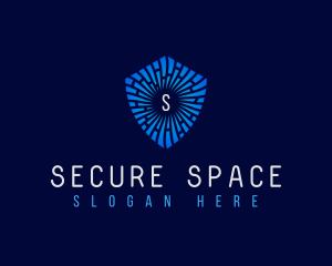 Technology Security Shield logo design