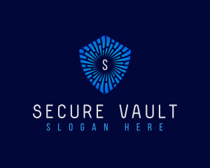 Technology Security Shield logo design