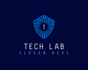 Technology Security Shield logo design