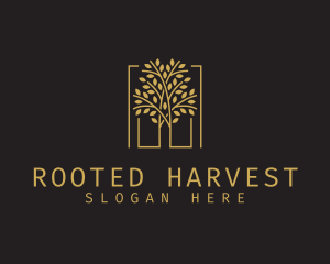 Natural Organic Tree logo design