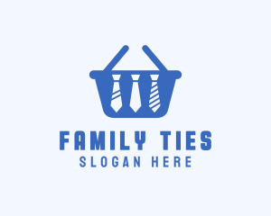 Necktie Shopping Basket logo design