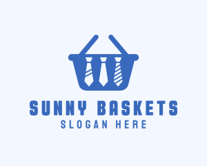Necktie Shopping Basket logo design