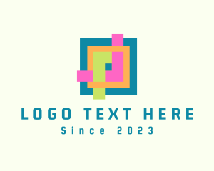 Image - Colorful Photo Editing App Letter P logo design