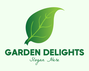 Green Herbal Leaf logo design