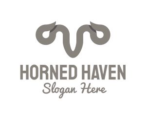 Gray Generic Horns logo design