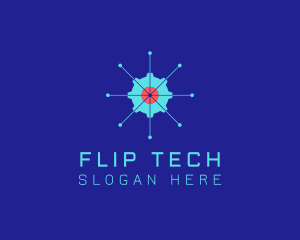 Tech Cogwheel Startup logo design