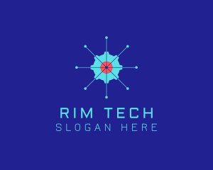 Tech Cogwheel Startup logo design