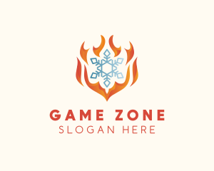 Flame Heat Snowflake  logo