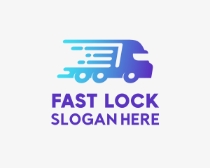 Fast Truck Logistics Courier  logo design