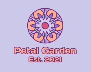 Stained Glass Flower Pattern logo design