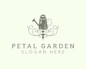 Vine Plant Watering Can logo design