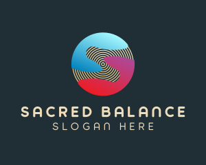 Gradient Sphere Letter S logo design