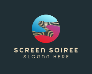 Gradient Sphere Letter S logo design