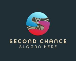 Gradient Sphere Letter S logo design