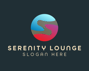 Gradient Sphere Letter S logo design